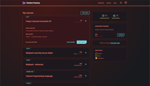Screenshot of the Cyberpunk theme in Alpha Colony